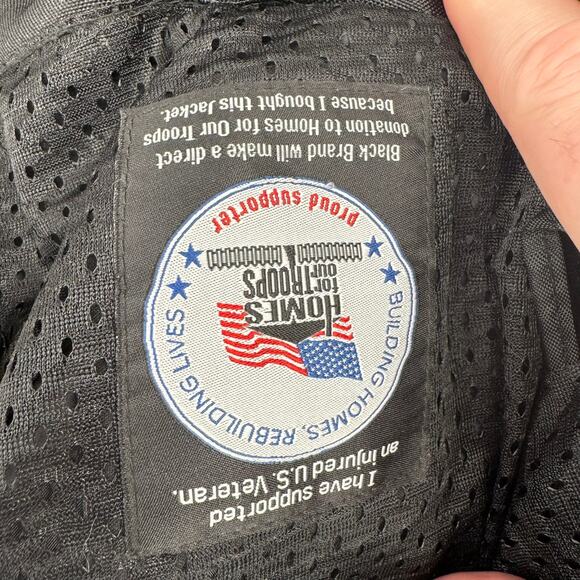 Black Brand Armored Motorcycle Jacket Mens 3XL Black Mesh Nylon Back Elbow - Picture 10 of 16